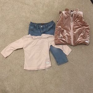 7 For All Mankind matching jean/vest outfit.  18 months.